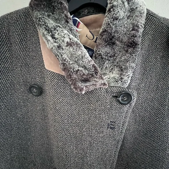 Vintage Escada brown Double-Breasted Pea Coat - Picture 8 of 15